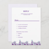 Elegant purple flower  kaart (Voorkant / Achterkant)