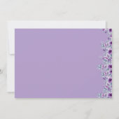 Elegant purple flower save the date (Achterkant)
