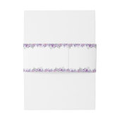 Elegant purple flower  uitnodigingen wikkel (Achterkant Voorbeeld)