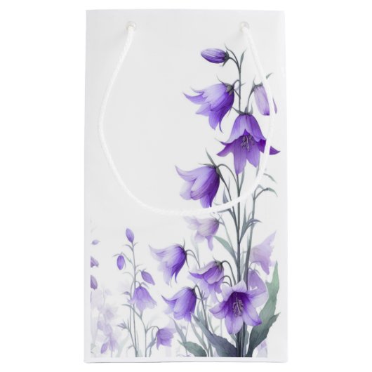 Elegant Purple Flowers Klein Cadeauzakje (Achterkant)