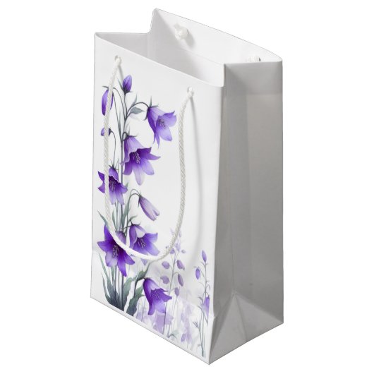 Elegant Purple Flowers Klein Cadeauzakje (Voorkant Gekanteld)