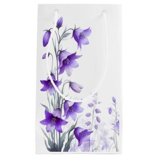 Elegant Purple Flowers Klein Cadeauzakje (Voorkant)