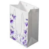 Elegant Purple Flowers Medium Cadeauzakje (Voorkant Gekanteld)