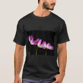 Elegant Purple Flowers T-shirt (Voorkant)