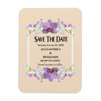 Elegant Purple Flowers Weddenschap Save the Date