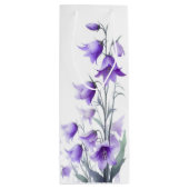 Elegant Purple Flowers Wijn Cadeautas (Achterkant)