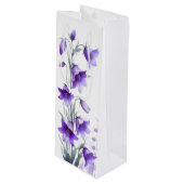 Elegant Purple Flowers Wijn Cadeautas (Voorkant Gekanteld)
