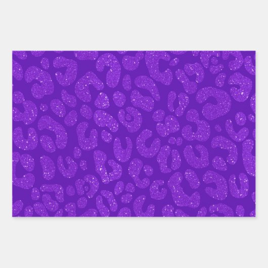 Elegant Purple Glitter Inpakpapier Vel (Voorkant)