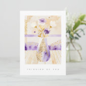 Elegant Purple & Golden Floral Vase Sympathy (Staand voorkant)