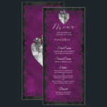 Elegant purple Gothic Wedding Menu<br><div class="desc">Elegant Gothic Wedding Menu</div>