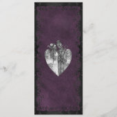 Elegant purple Gothic Wedding Menu (Achterkant)
