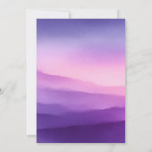 Elegant Purple Gradient Wedding Invitation Kaart (Achterkant)