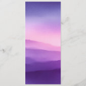 Elegant Purple Gradient Wedding Menu (Achterkant)