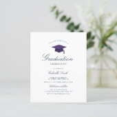 elegant purple graduation ceremony invitation (Staand voorkant)
