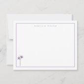 Elegant Purple Greenery Personalized  Notitiekaartje (Voorkant)
