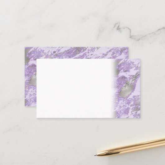 Elegant Purple Grey Abstract Chic Pattern Afsprakenkaartje (Voorkant / Achterkant in situ)