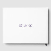 Elegant Purple Lavender Floral Wedding  Gastenboek (Achterkant)