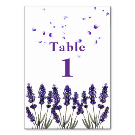 Elegant Purple Lavender Floral Wedding  Kaart