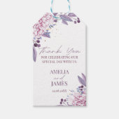 Elegant Purple Lilac Lavender Fl-cadeaulabels Cadeaulabel (Voorkant)