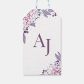 Elegant Purple Lilac Lavender Fl-cadeaulabels Cadeaulabel (Achterkant)