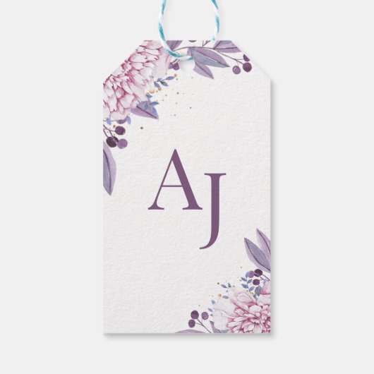 Elegant Purple Lilac Lavender Fl-cadeaulabels Cadeaulabel (Achterkant)