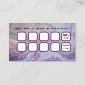 Elegant Purple Marble Hair Stylist Loyalty Card (Achterkant)