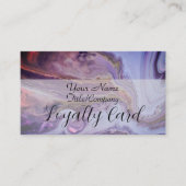 Elegant Purple Marble Hair Stylist Loyalty Card (Voorkant)