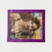 Elegant Purple Math Congratulations Photo Graduate Wandkleed (Voorkant (horizontaal))