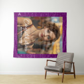 Elegant Purple Math Congratulations Photo Graduate Wandkleed (In Situ (horizontaal))