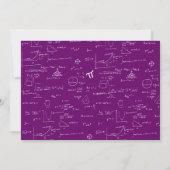 Elegant Purple Mathematics Formulas Graduation Bedankkaart (Achterkant)
