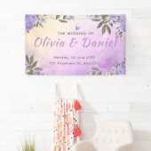 Elegant Purple Modern Minimalist Wedding Spandoek (Insitu)