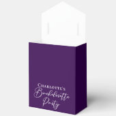 Elegant Purple Personalized Bachelorette Party Bedankdoosjes (Open)