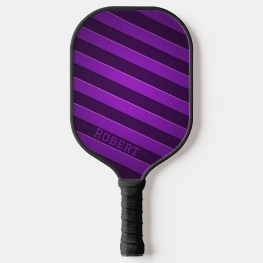 Elegant Purple Personalized Script Name Pickleball Paddle (Voorkant)