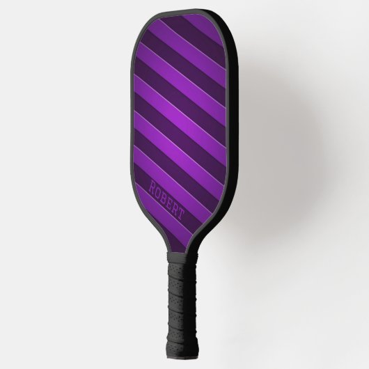 Elegant Purple Personalized Script Name Pickleball Paddle (Links)