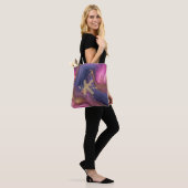 Elegant Purple Pink Gold Liquid Marble Agate  Tote Bag (Op model)