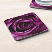 Elegant Purple Rose Close Up Bier Onderzetter (Linkerzijde)