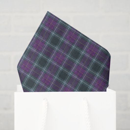 Elegant Purple Teal Plaid Tissuepapier (Cadeauzakje)