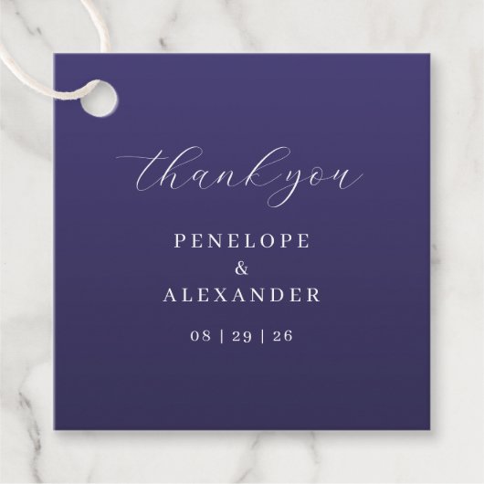 Elegant Purple Thank You Card Bedankjes Labels (Voorkant)