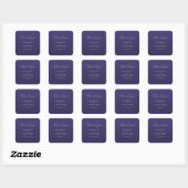 Elegant Purple Thank You Card Vierkante Sticker (Vel)