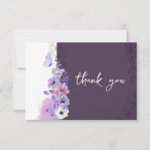 Elegant Purple Thank You Note Bedankkaart (Voorkant)