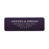 Elegant Purple Typographic Etiket (Voorkant)