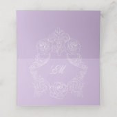 Elegant Purple Victorian Wedding Plaatskaartje (Binnenkant ongevouwen)