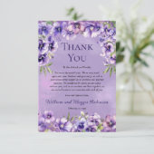 Elegant Purple Violets 40e verjaardag Bedankt (Staand voorkant)