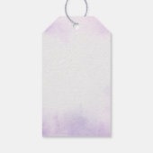 Elegant Purple Watercolor wedding Cadeaulabel (Achterkant)