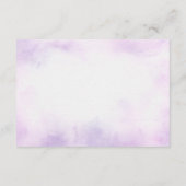 Elegant Purple Watercolor wedding Informatiekaartje (Achterkant)