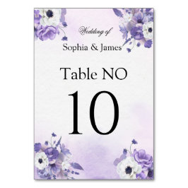Elegant Purple Watercolor wedding Kaart