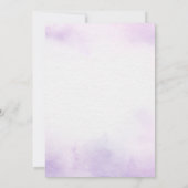 Elegant Purple Watercolor wedding Kaart (Achterkant)