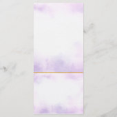 Elegant Purple Watercolor wedding Menu (Achterkant)