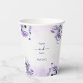 Elegant Purple Watercolor wedding Papieren Bekers (Achterkant)