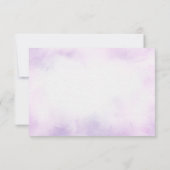 Elegant Purple Watercolor wedding RSVP Kaartje (Achterkant)